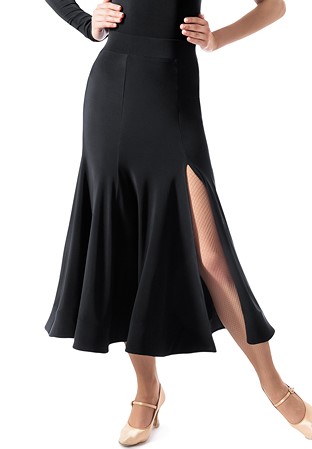 Sasuel 6-Panel Ballroom Skirt Gaia-Black Crepe