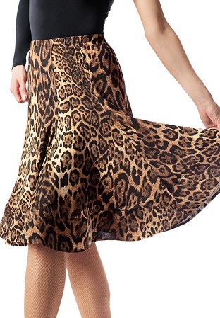 Sasuel Ladies Latin Skirt Nadine-Leopard Crepe