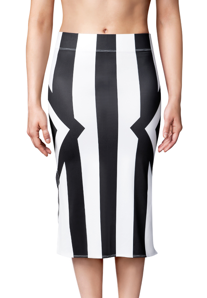 Sensu Domino Dance Skirt S5-White/Black Print