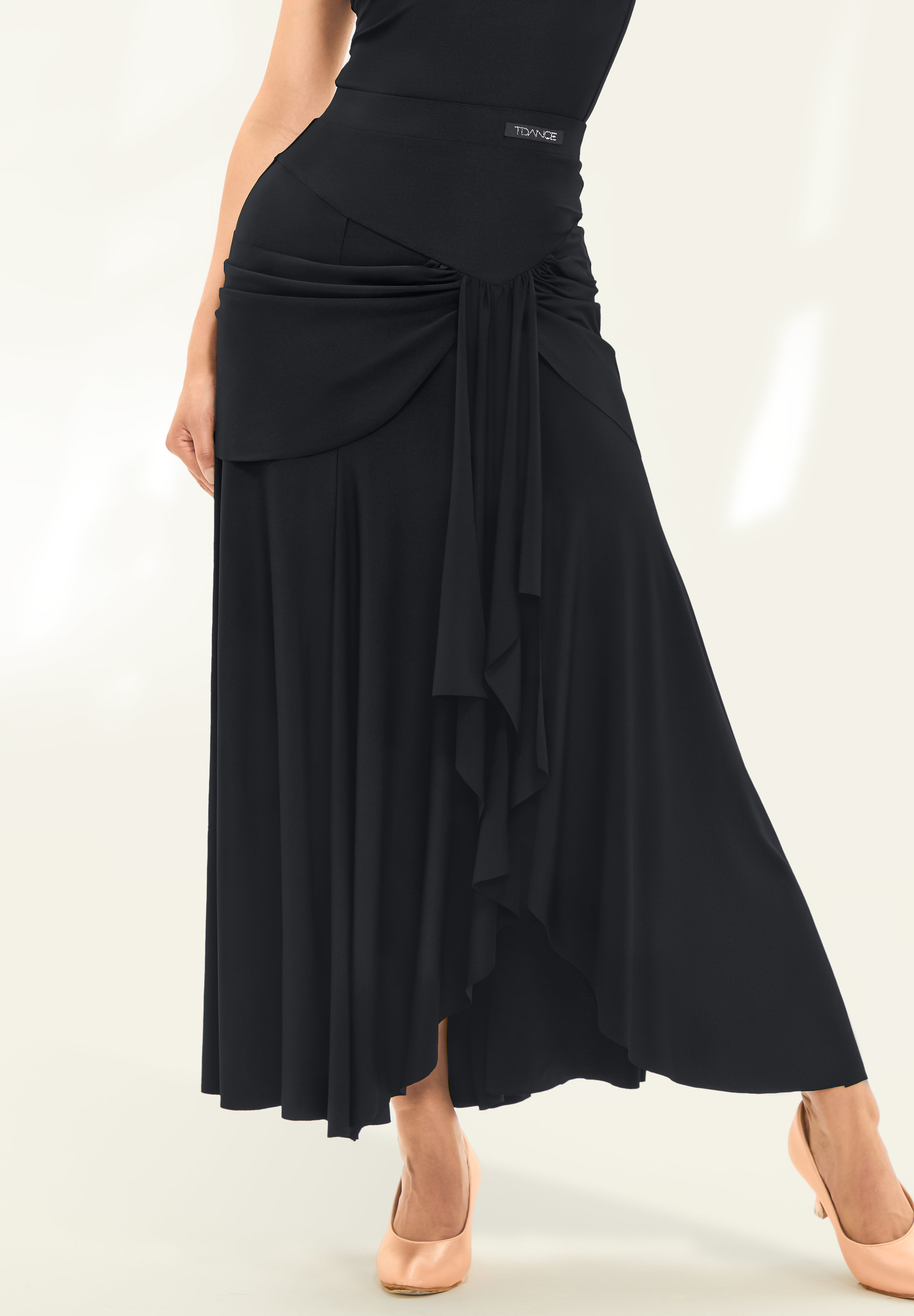 TDANCE Full Length Gathered Skirt JM-0108-Black