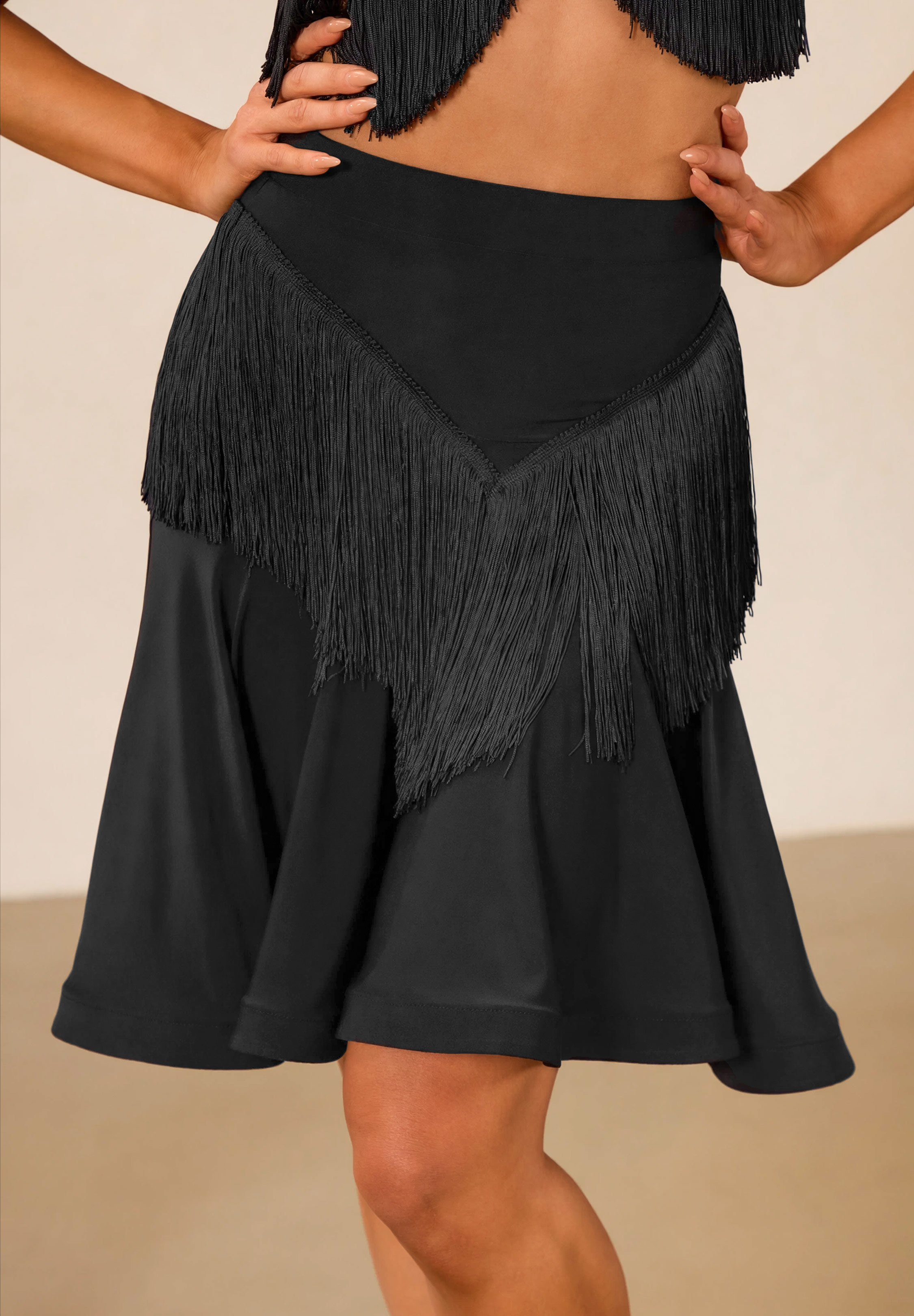 TDANCE Noir Motion Flare Skirt GL-0351-Black