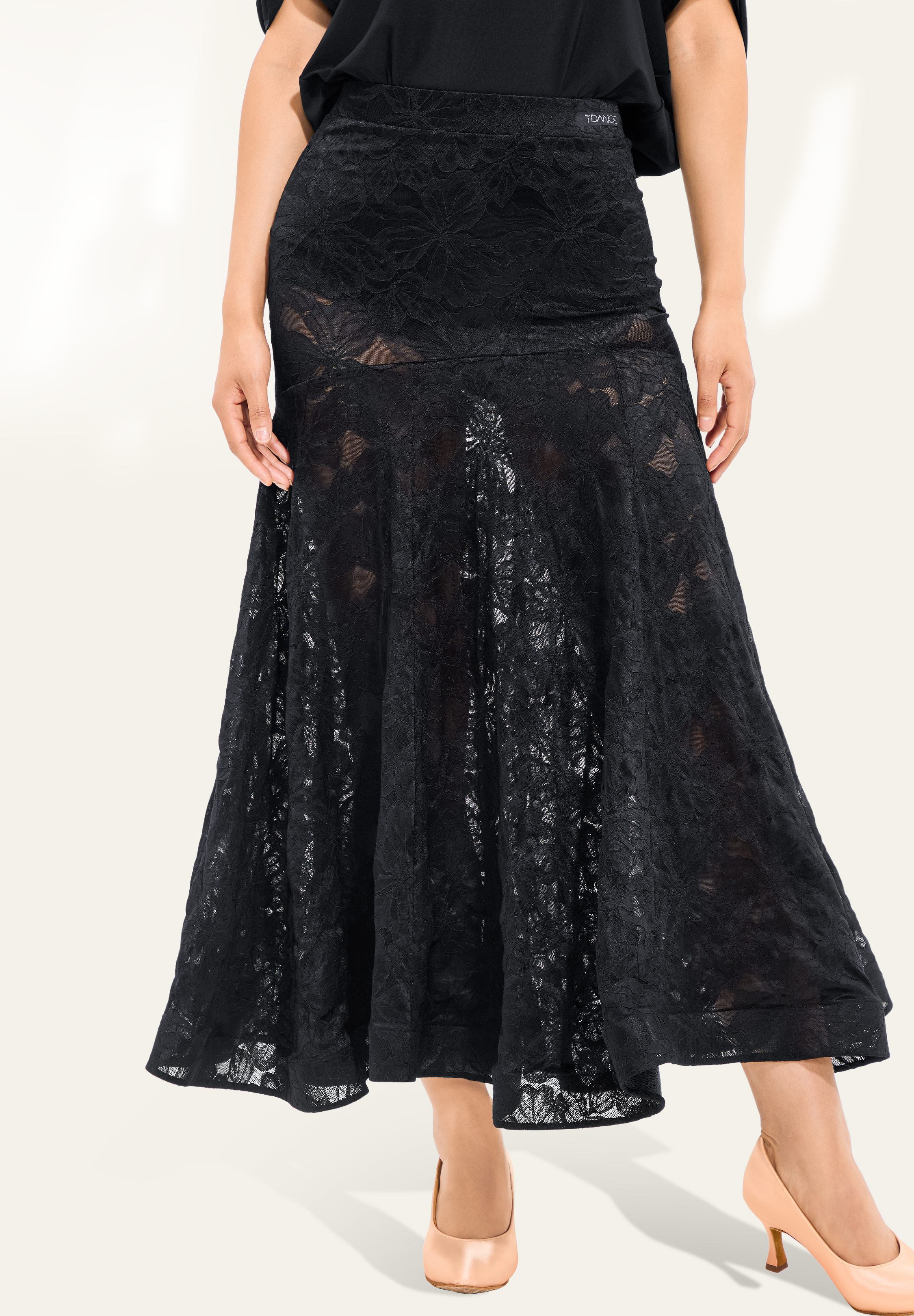 TDANCE Voluminous A-line Dance Skirt JM-0096	-Black Lace