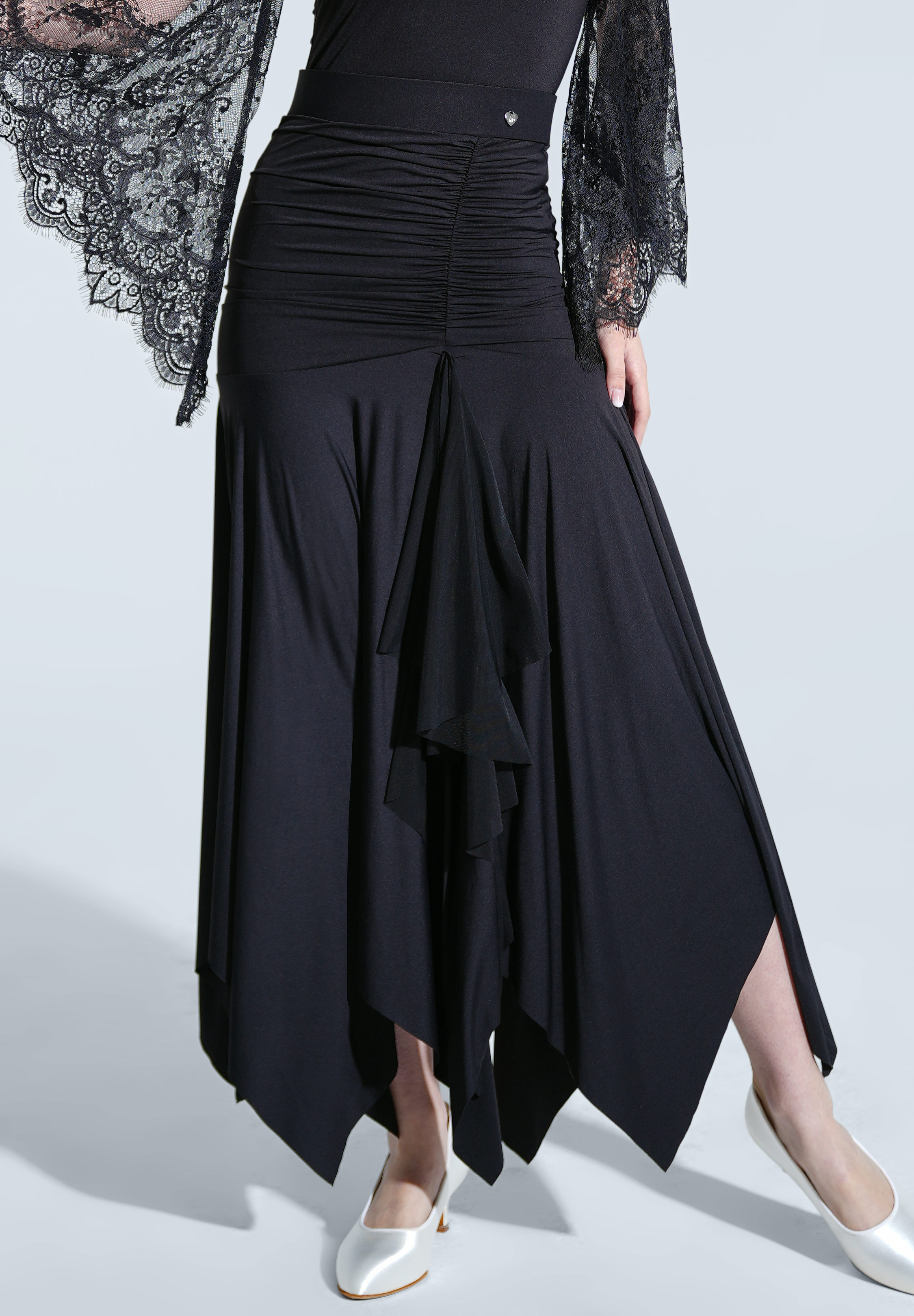 TID Lunar Cascade Ballroom Skirt S044-Black