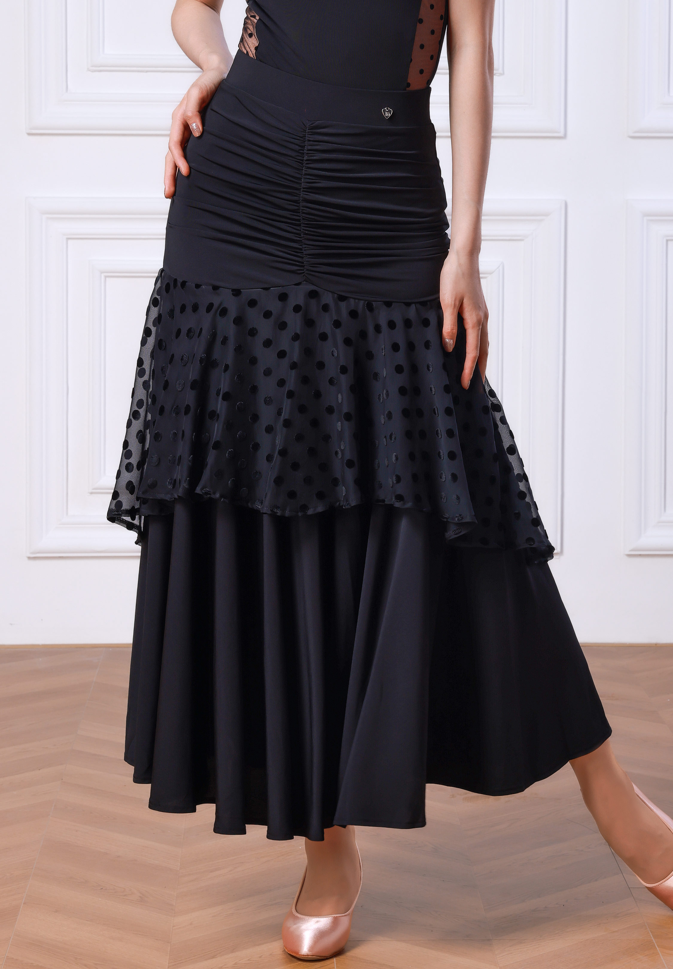 TID Frill Mirage Ballroom Skirt S050-Black