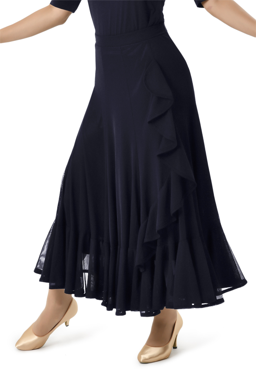 Taka Airy Ruffle Ballroom Skirt KR1808RA-SK173-Black