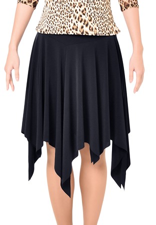 Taka Asymmetric Slashed Dance Skirt KR1810RA-SK181-Black