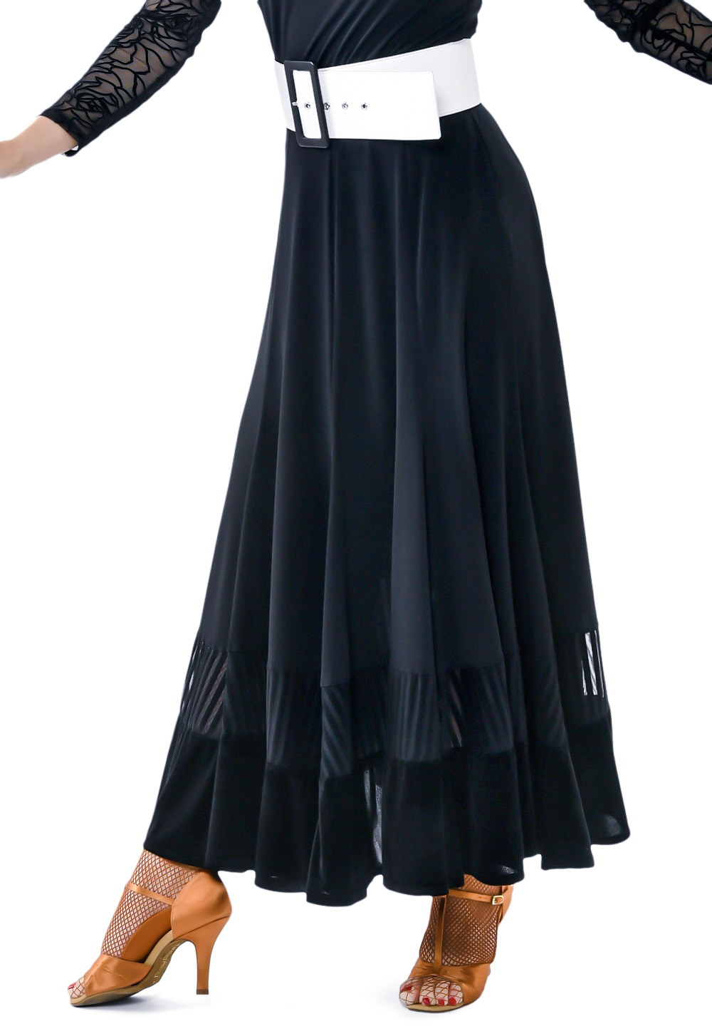 Taka Ballroom Dancing Skirt LP-SK29-Black/Black