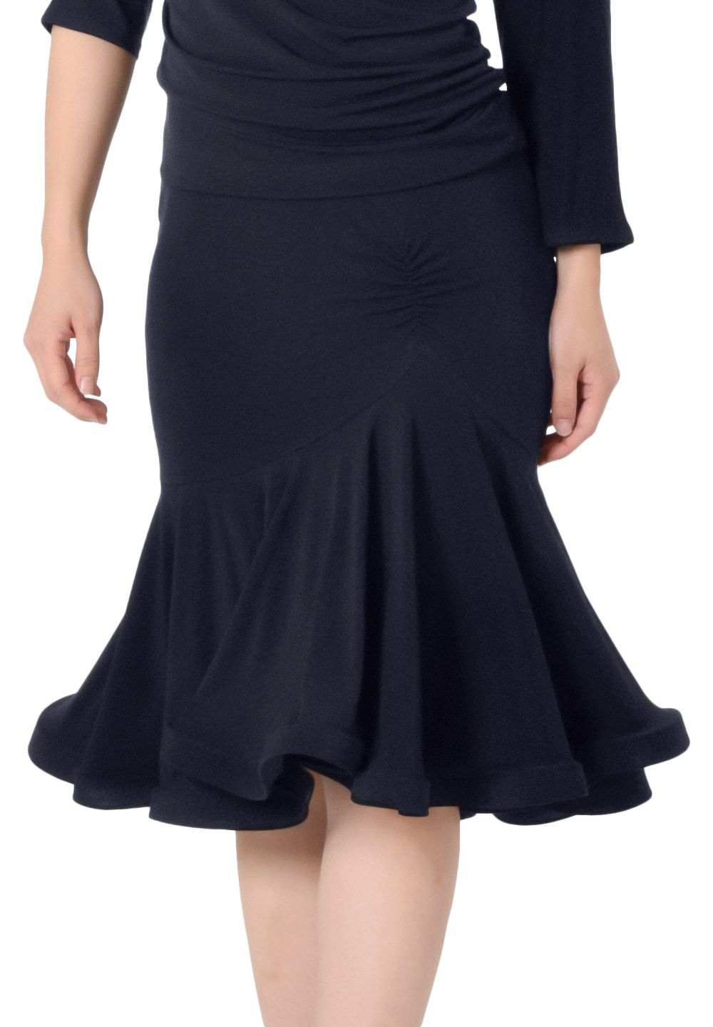 Taka Flare Knee Length Skirt KR1811NA-SK203-Black