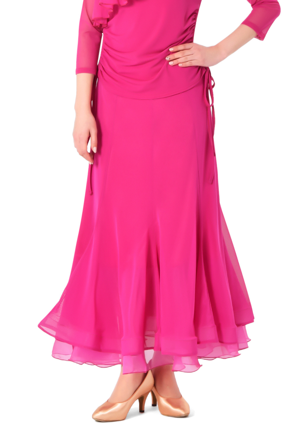 Taka Paneled Ballroom Skirt KR1809RA-SK189-Mazenta