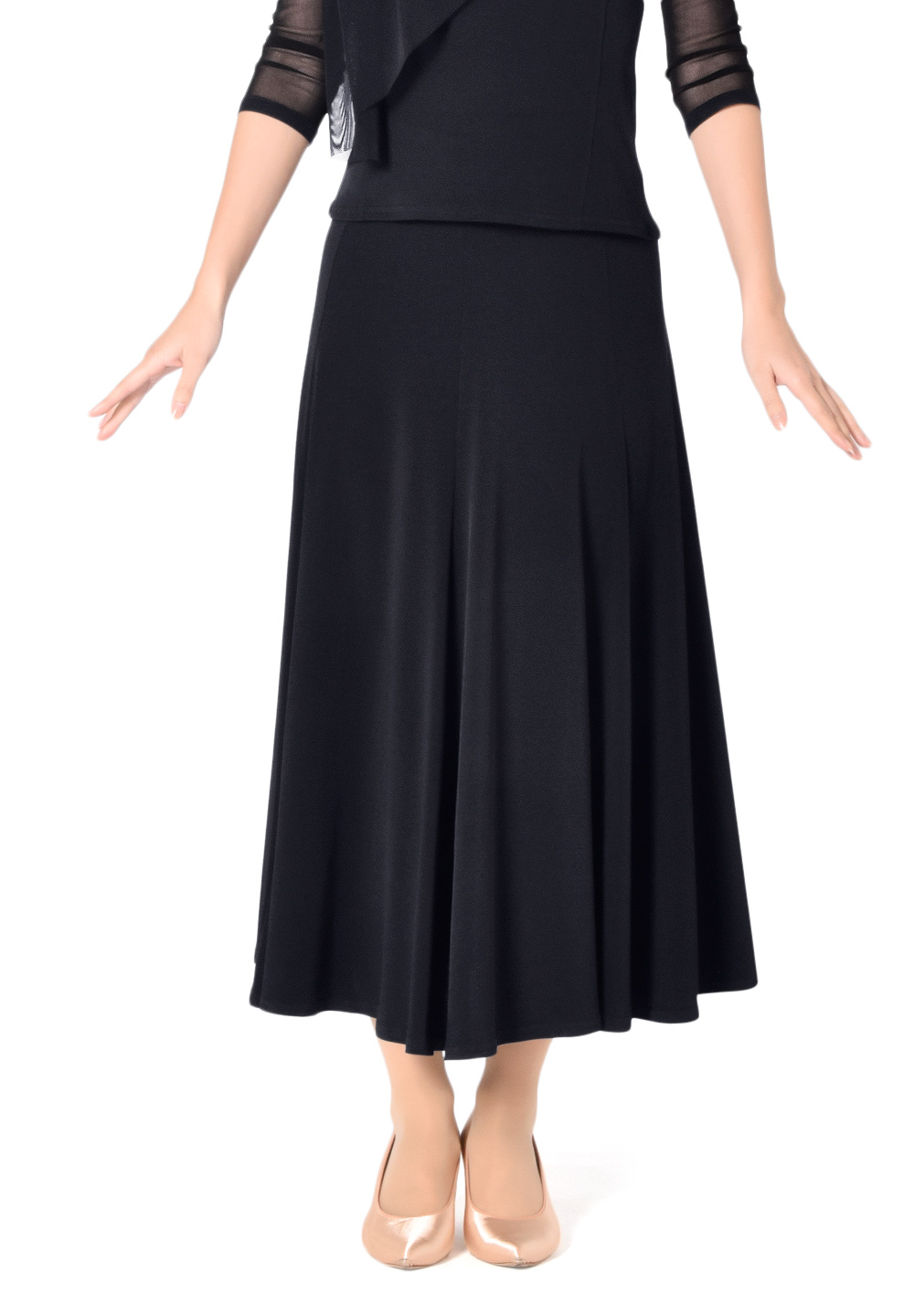 Taka Paneled Ballroom Skirt KR1811RA-SK201-Black