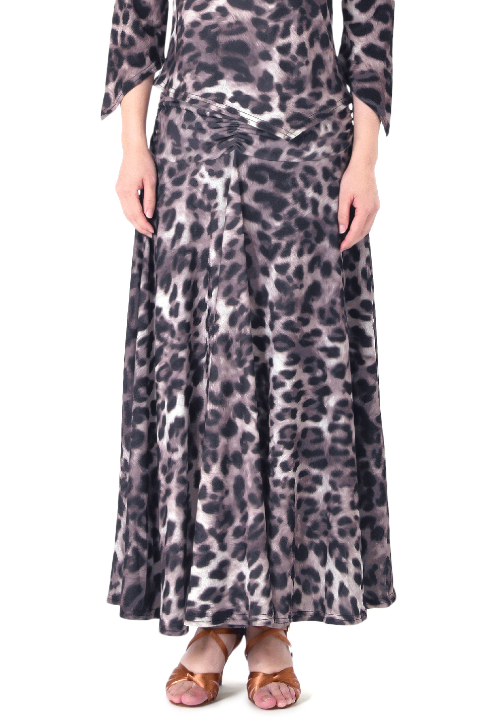 Taka Ruched Waist Ballroom Skirt KR1901RA-SK225-Leopard
