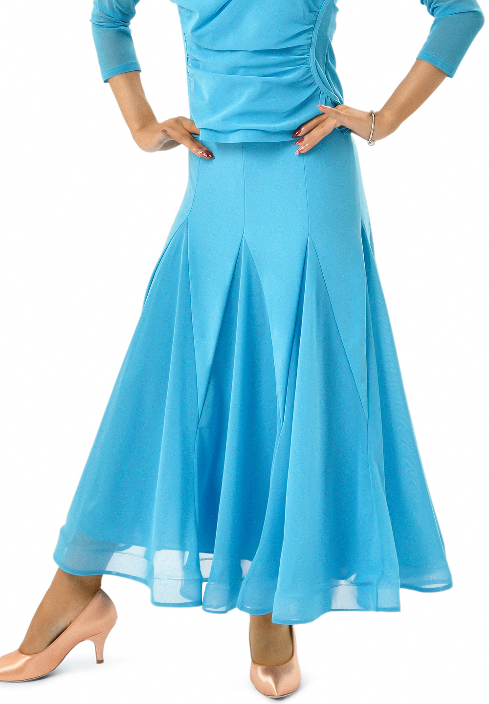 Taka Womens Flare Ballroom Dance Skirt KR1709-SK82 | Skirts