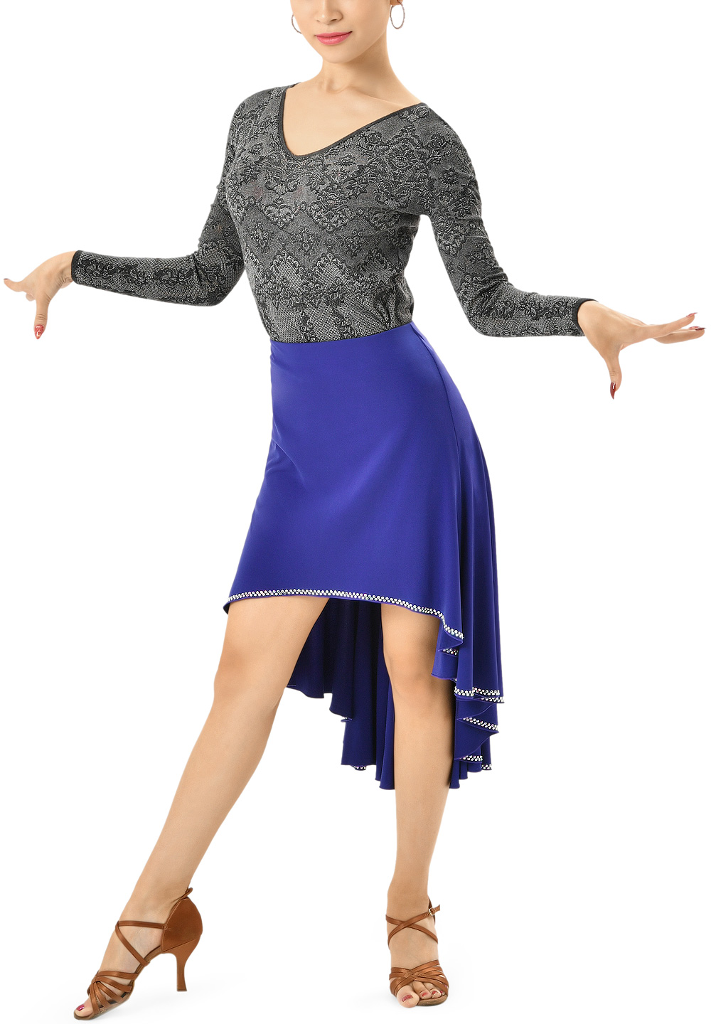 Taka Womens HiLo Latin Dance Skirt KR1706SK57 Skirts