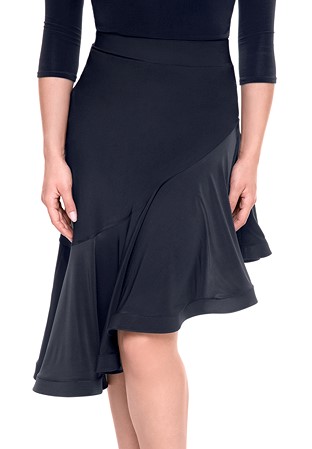 Tasha by Popcon Diagonal Cut Latin Skirt TWLS020-Black