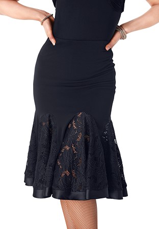 Tasha by Popcon Lace Skirt TWLS018-Black