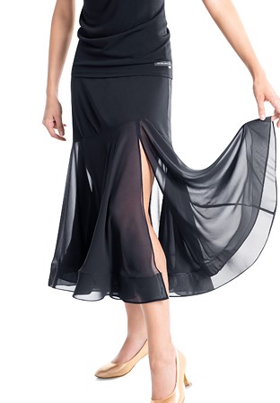 Victoria Blitz Arezzo High Split Ballroom Skirt-Black
