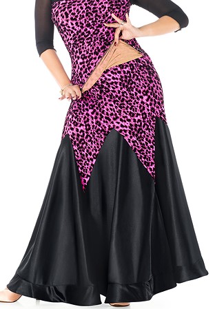 Victoria Blitz Pinta Ballroom Skirt-Black/Fuchsia