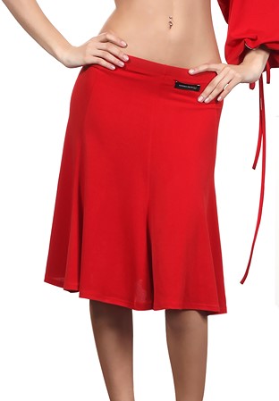 Victoria Blitz Short Ballroom Dance Skirt ST006S-Red
