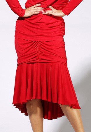 Zdenka Arko Ballroom Dance Skirt S1301-Light Red