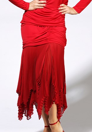 Zdenka Arko Ballroom Dance Skirt S1302-Light Red