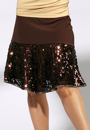 Zdenka Arko Latin Dance Skirt S1002-Chestnut