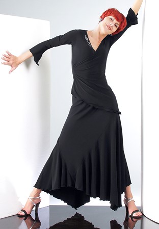 Zdenka Arko Ballroom Dance Skirt S405-Black