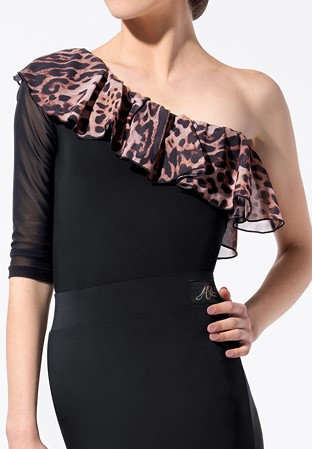 Armando Ladies Single Shoulder Body Top 00066-Leopard