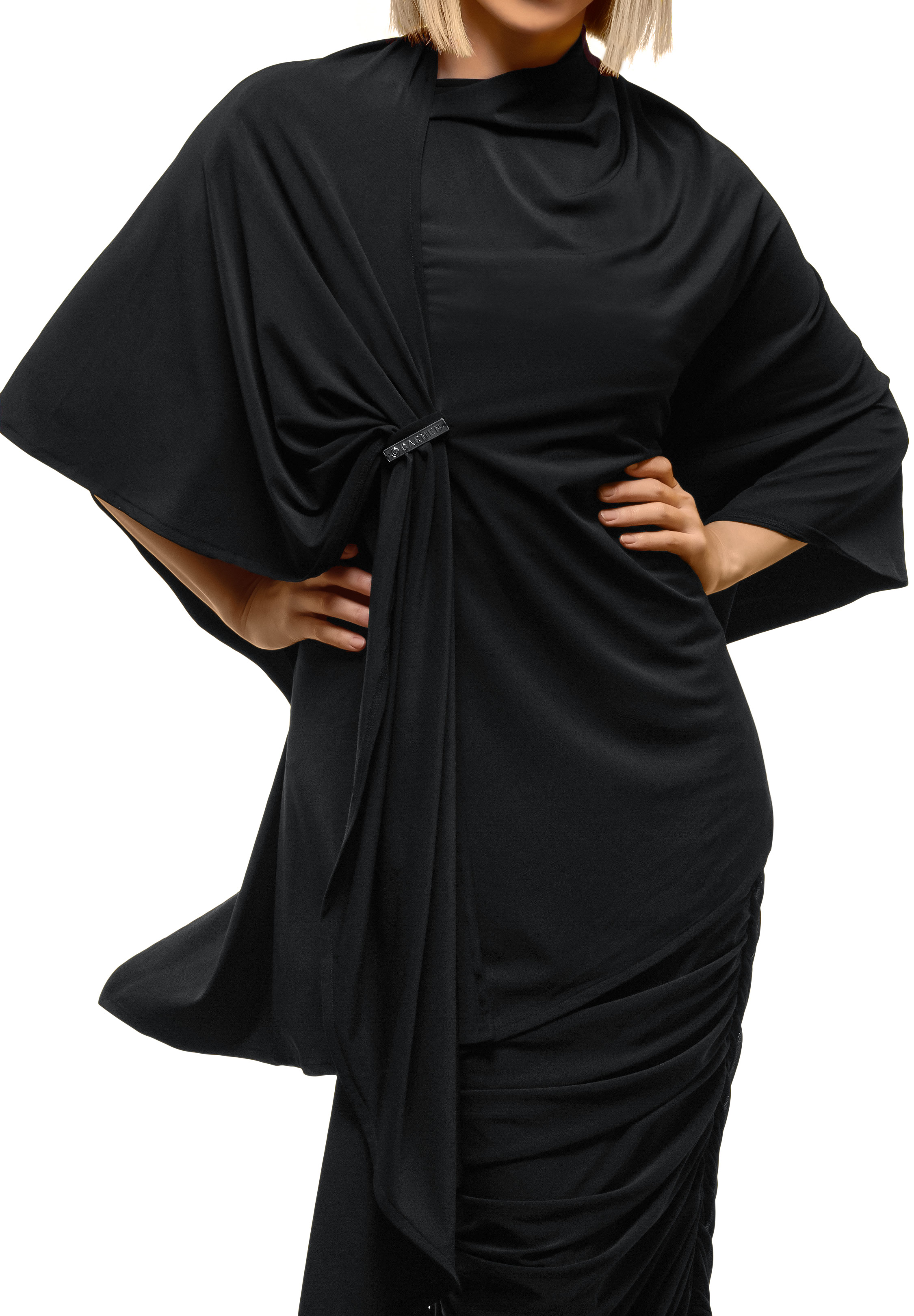 Carmen for Chrisanne Clover Hedy Cape Top-Black