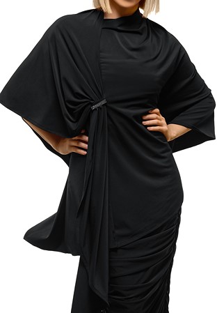 Carmen for Chrisanne Clover Hedy Cape Top-Black