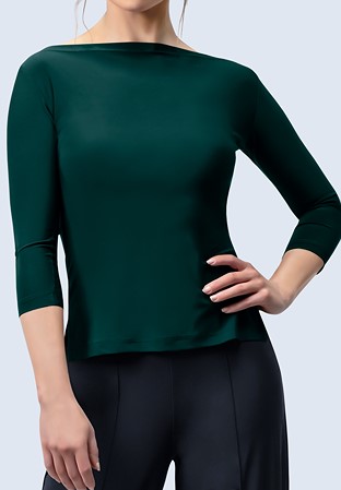 Chrisanne Clover Eternity Ladies Dance Top-Forest Green