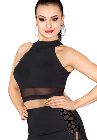 DSI Jayda Dance Crop Top 3274-Black