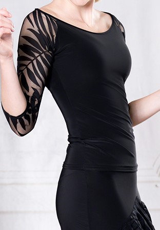 Dance America T001F - T-Shirt Top-Black Fern