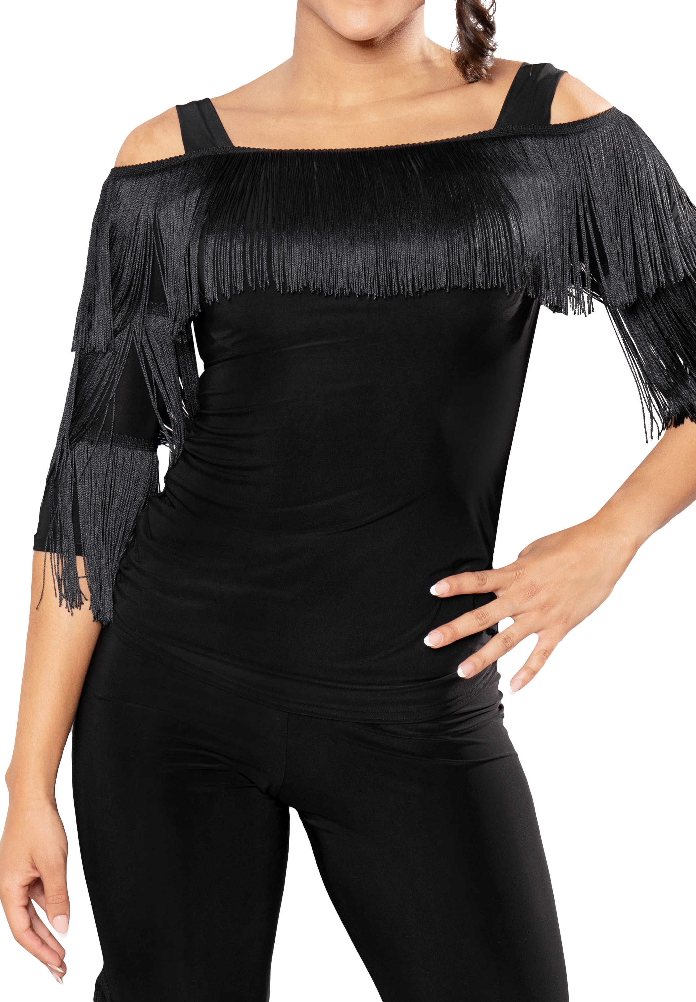 トップス acka fringe american sleeve tops fringe american sleeve tops – Acka online store