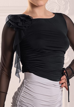 Dance Box Poppy Dance Top P23120029-01 Black
