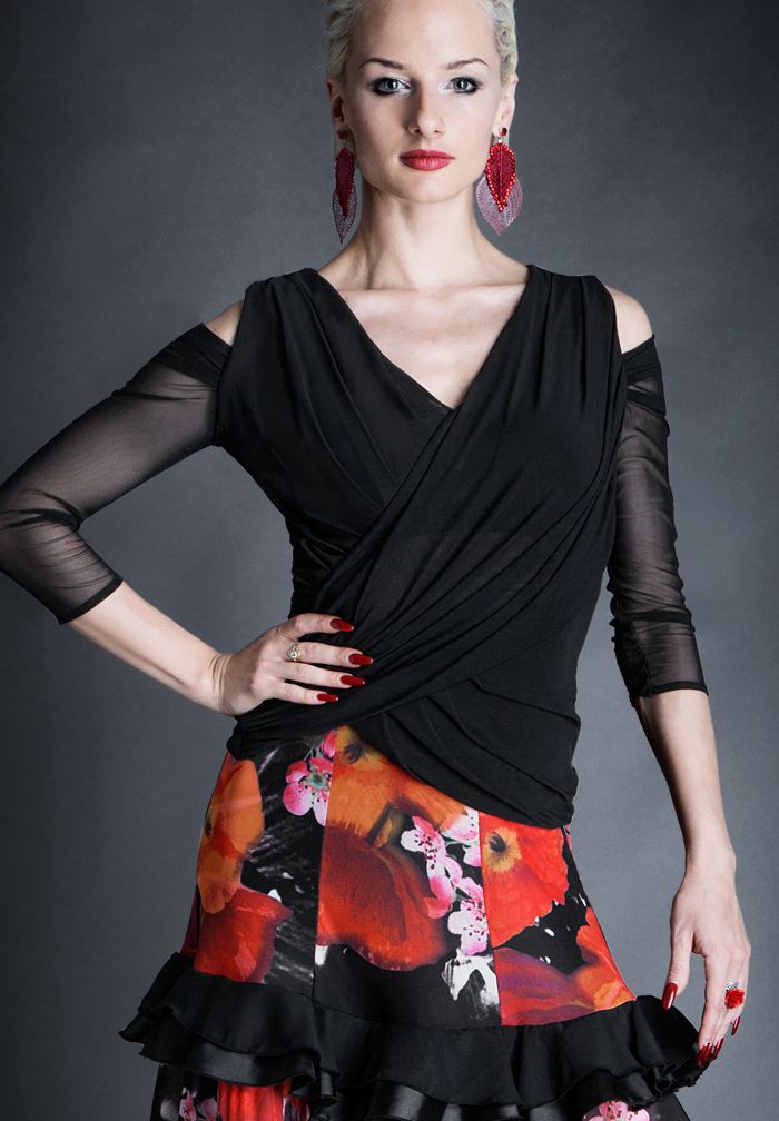 Espen Cattleya Top ES16T2-Black Net