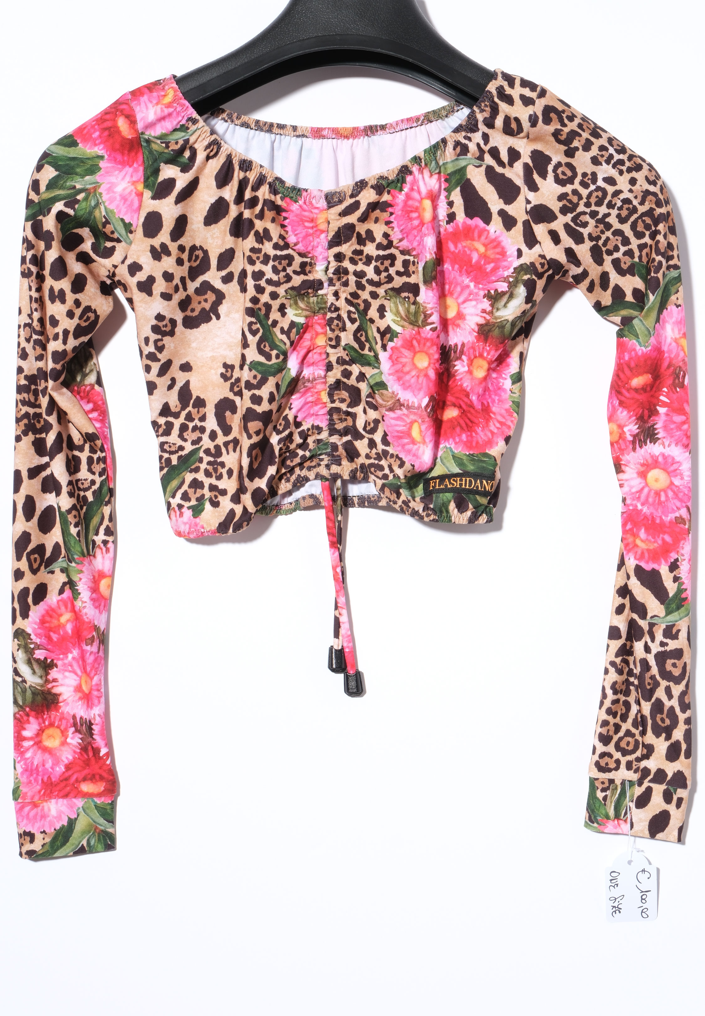 Flashdance Ladies Dance Top 1815-Leopard/Floral