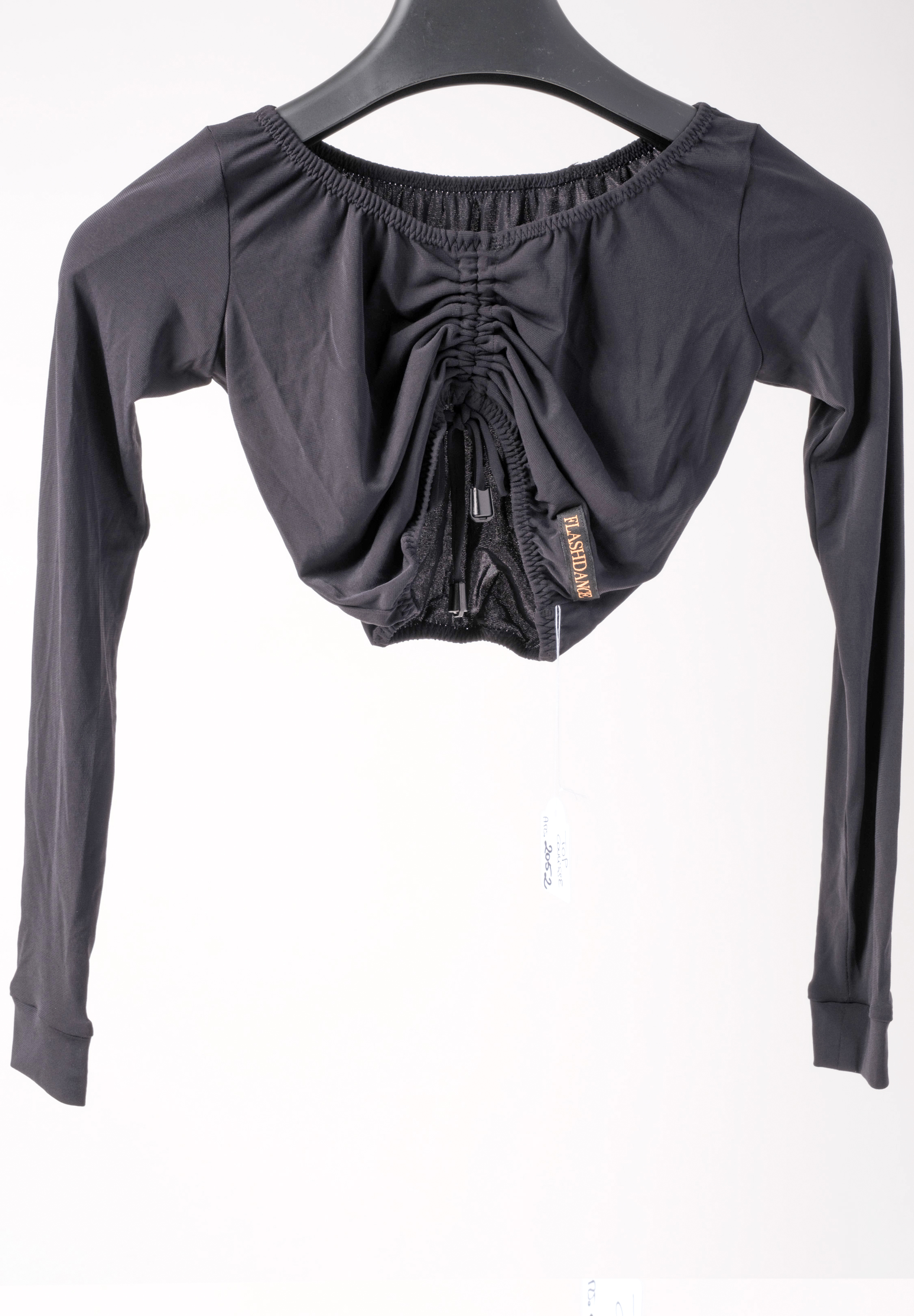 Flashdance Ladies Practice Crop Top 2052-Black