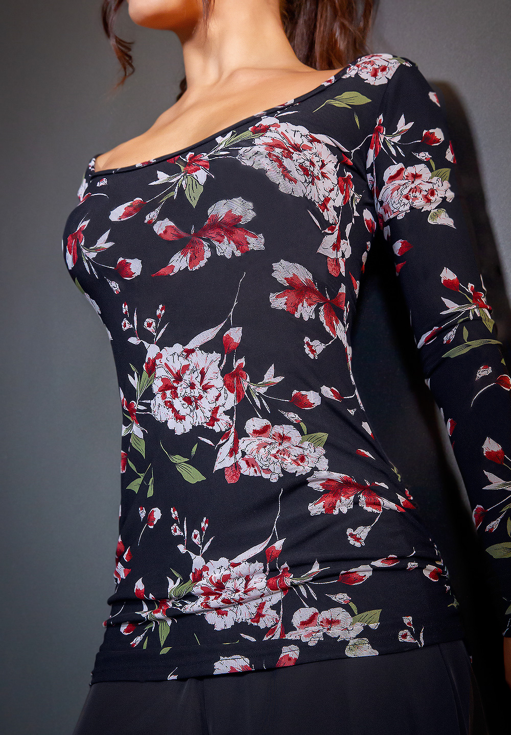 Je Dor Scoop Neck Dancing Top E13191-Alcea