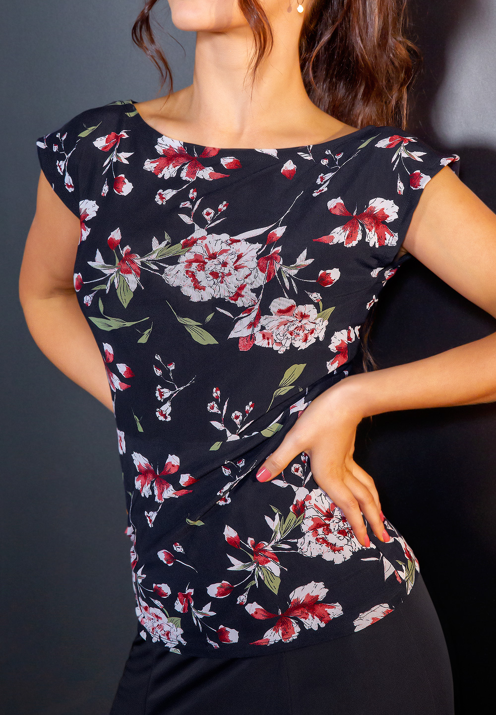 Je Dor Yulette Ladies Dance Top E17152-Alcea