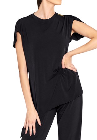 Maly Carmen Ruffle Dance Top MF221103-Black