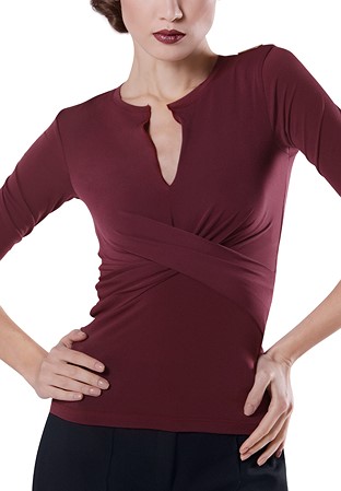 Maly Cross Look Shirt with Arms MF171101-Bordeaux