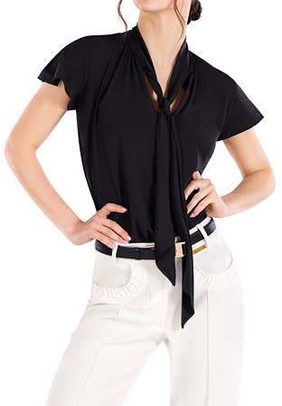 Maly Ladies Bow Top B201101-Black