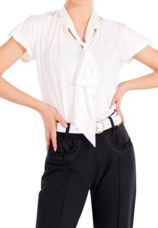 Maly Ladies Bow Top B201101-Cream