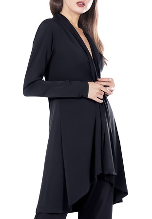 Maly Ladies Versatile Long Cardigan MF181301-Black