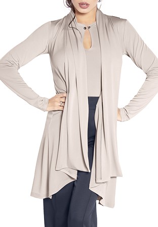 Maly Ladies Versatile Long Cardigan MF181301-Sand