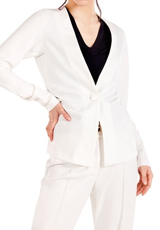 Maly Ladies collarless Jacket B201304-Cream