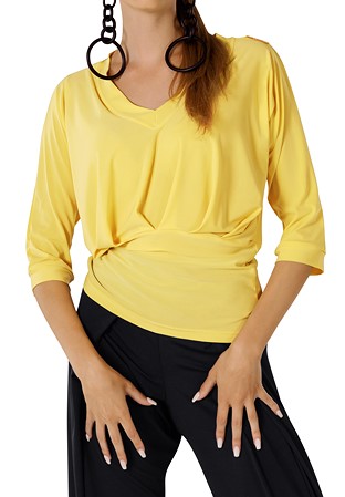Maly V Neck Batwing Sleeves Dance Top MF211102-Lime