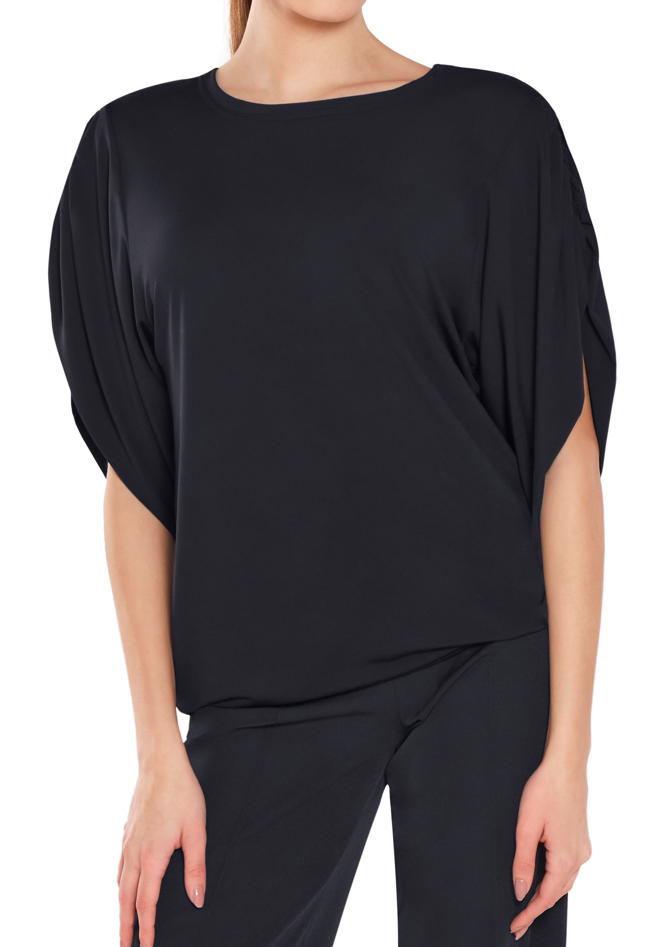 Maly Wide Sleeves Dance Top MF211101-Black