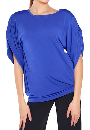 Maly Wide Sleeves Dance Top MF211101-Cobalt Blue