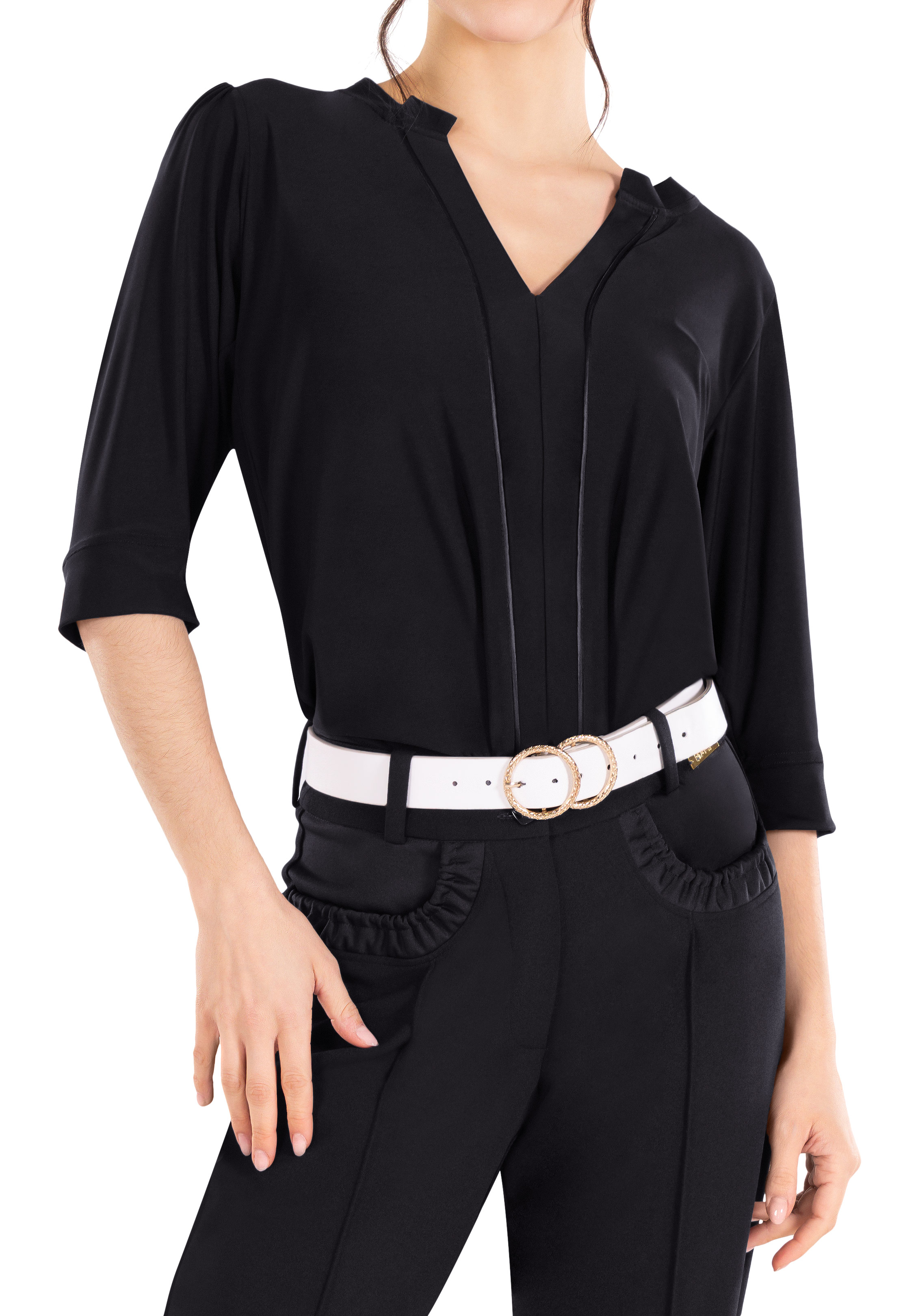 Maly Womens Damen Top B201102-Black